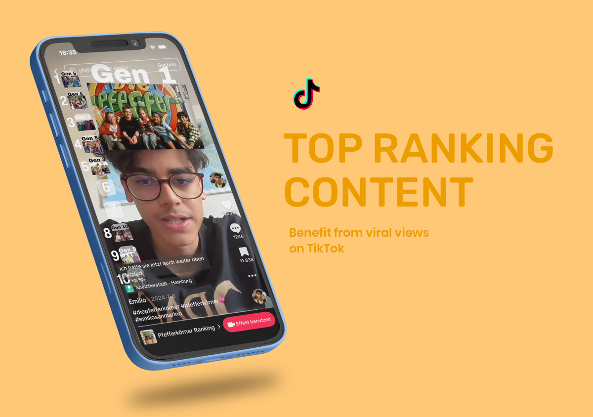 Top Ranking Content – Benefit from viral views  on TikTok